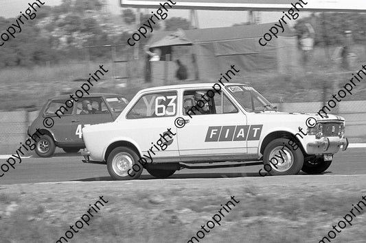 1974 Kya Gp 1 Y63 D Botha Fiat 128 X47 J Smith Mini over kerb(permission Malcolm Sampson Motorsport Photography)  (85)