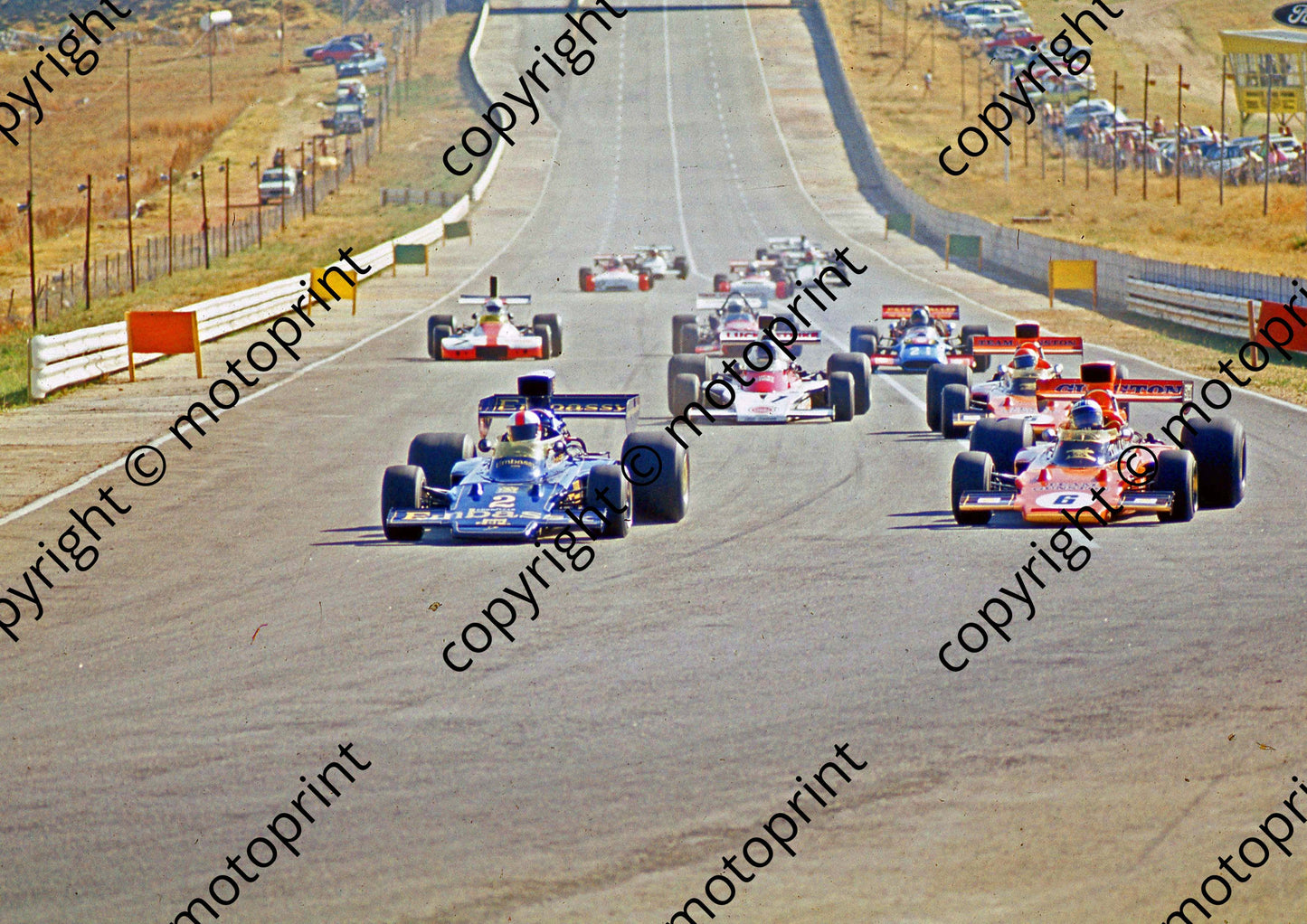 1974 Kya Rand Spring  28 Aug 2 Eddie Keizan 6 Ian Scheckter 5 Paddy Driver all Lotus 72s 1 Dave Charlton McL M23 (Ben van Rensburg) (8)