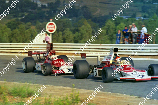 1974 SA GP 20 Arturo Merzario Iso Marlboro 5 Emerson Fittipaldi M23 (permission Malcolm Sampson Motorsport Photography)089