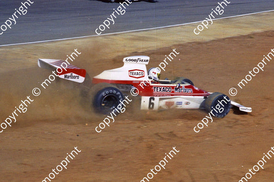 1974 SA GP 6 Denny Hulme McLaren M23 off at Esses (permission Malcolm Sampson Motorsport Photography) (2)