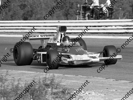 1974 SA GP SS 23 Charlton McLaren M23-2 NOTE HEIGHT OF NOSE AND TAPE(permission Malcolm Sampson Motorsport Photography)  (589)