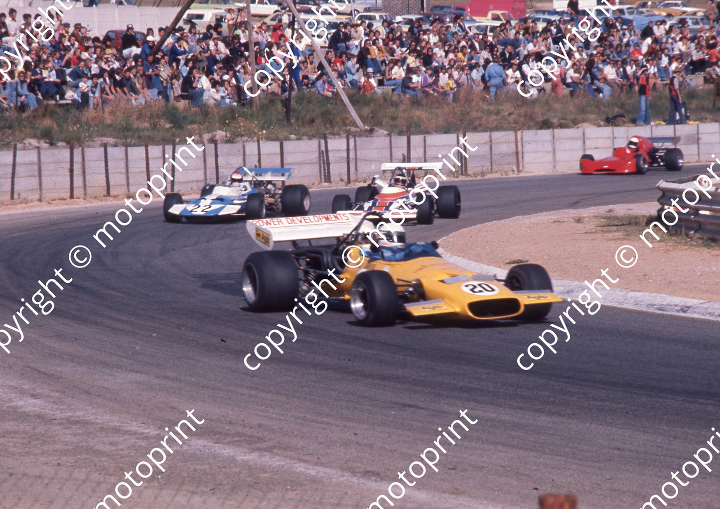 1975 Kya Rand Spring 28 Aug 20 Limberis McL M10, 22 Hart Surtees TS8 16 Ainscough Lotus 69 18 Verwey March (Ben van Rensburg) (8)