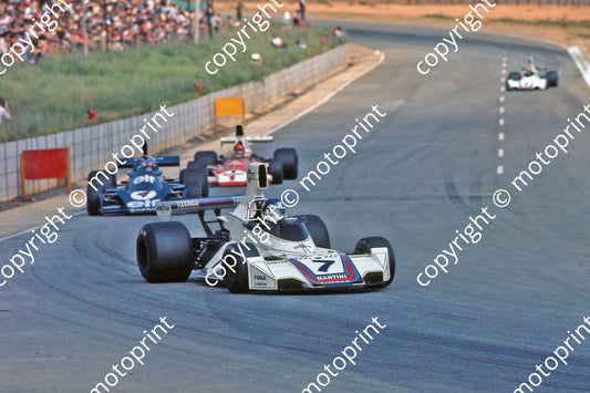 1975 SA GP 7 C Reutemann BT44_ Depailler Tyrrell_ E Fittipaldi (Permission Malcolm Sampson Motorsport Photography) 304