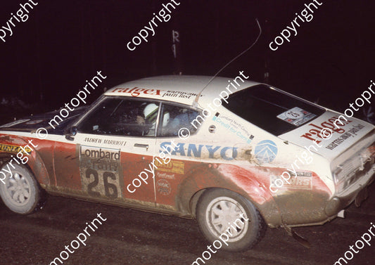 1976 RAC 26 Andy Dawson, Andrew Marriott Datsun 160J (courtesy Roger Swan) (54)