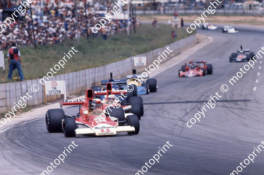 1976 SA GP 11 Hunt McLaren M23-8 12 Mass McLaren M23-6 (permission Malcolm Sampson Motorsport Photography) (2)