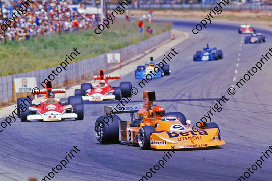 1976 SA GP 9 Brambilla March 761-1 11 Hunt McLaren M23-8 12 Mass M23-6 (Malcolm Sampson Motorsport Photography) 151