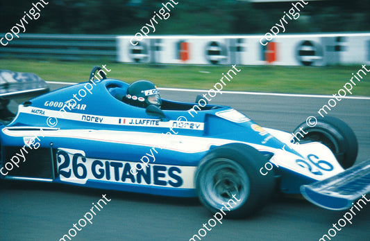1977 Canadian GP Jacques Laffite Ligier JS7