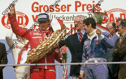 1977 German GP Niki Lauda, Jody Scheckter Hockenheim
