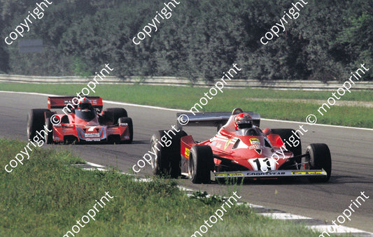 1977 Italian GP (Monza) Niki Lauda Ferrari 312T2, John Watson Brabham Alfa