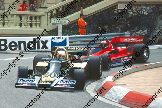 1977 Monaco GP Jody Scheckter Wolf WR1, John Watson Brabham Alfa BT45B