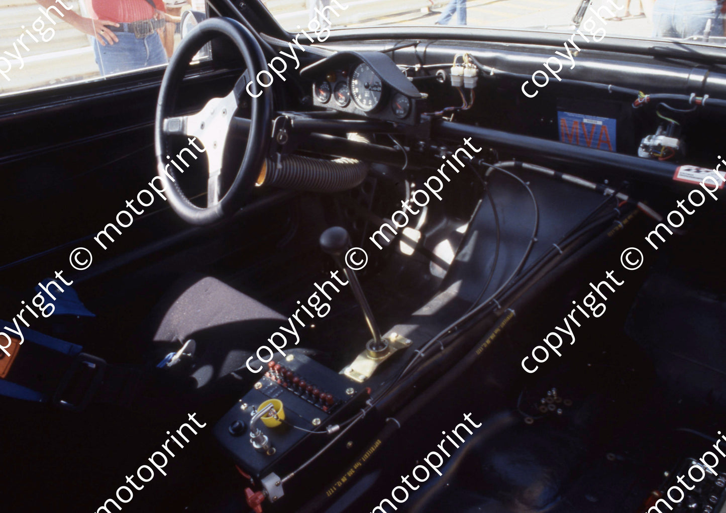 1977 Wynns 12 BMW cockpit NOTE MVA ON DASH(courtesy Roger Swan) (204)