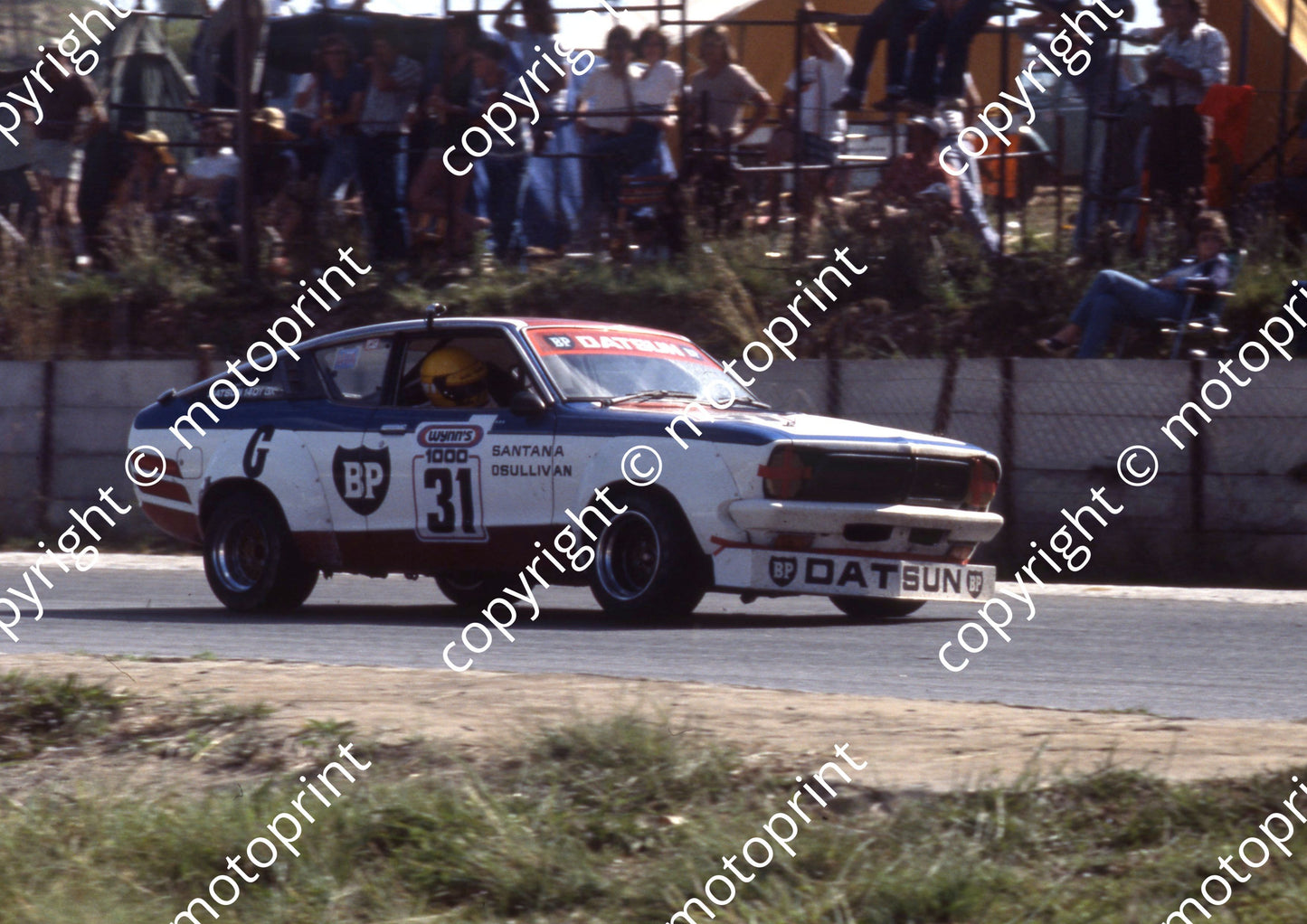 1977 Wynns 31 George Santana Mike O_ Sullivan Datsun 140Y (courtesy Roger Swan) (5)