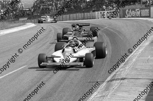 1978 SA GP 26 Jacques Laffite Ligier JS7 9-1, 12 Gilles Villeneuve Ferrari 312T3  (courtesy Malcolm Sampson Motor Sport Photography)