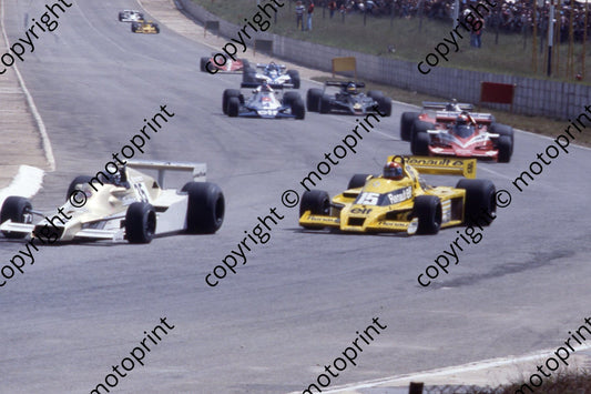 1978 SA GP 35 Riccardo Patrese Arrows FA1 15 Jabouille Renault RS01 2  John Watson BT46-3  (courtesy Malcolm Sampson Motor Sport Photography)