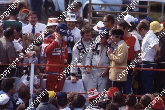 1978 SA GP John Watson, Didier Pironi, Patrick Depailler, Jackie Stewart  (courtesy Roger Swan)