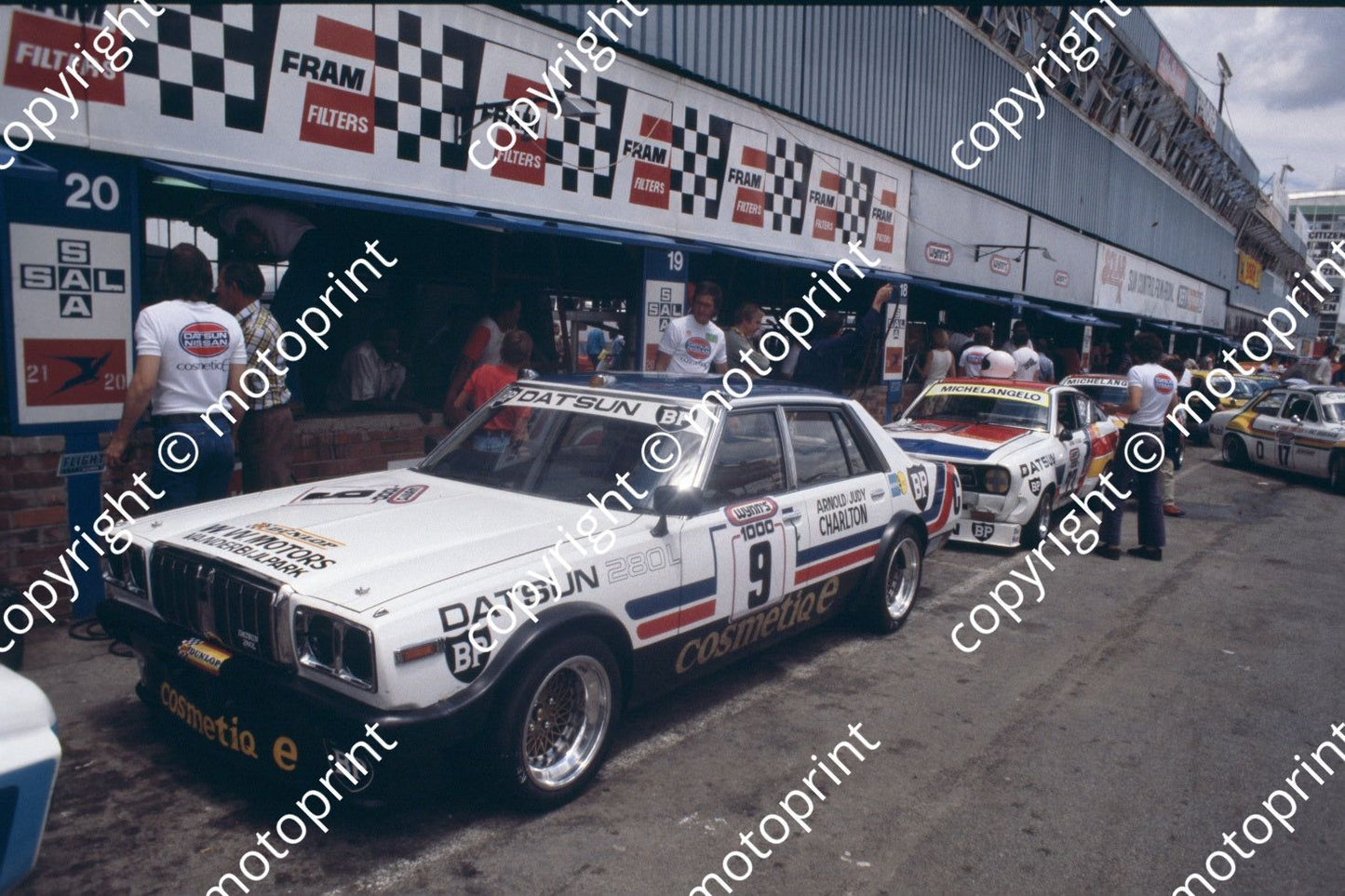 1978 Wynns 23 George Santana, Hennie van der Linde Datsun 140Y 9 Arnold, Judy Charlton Datsun 280L (courtesy Roger Swan)  (138)
