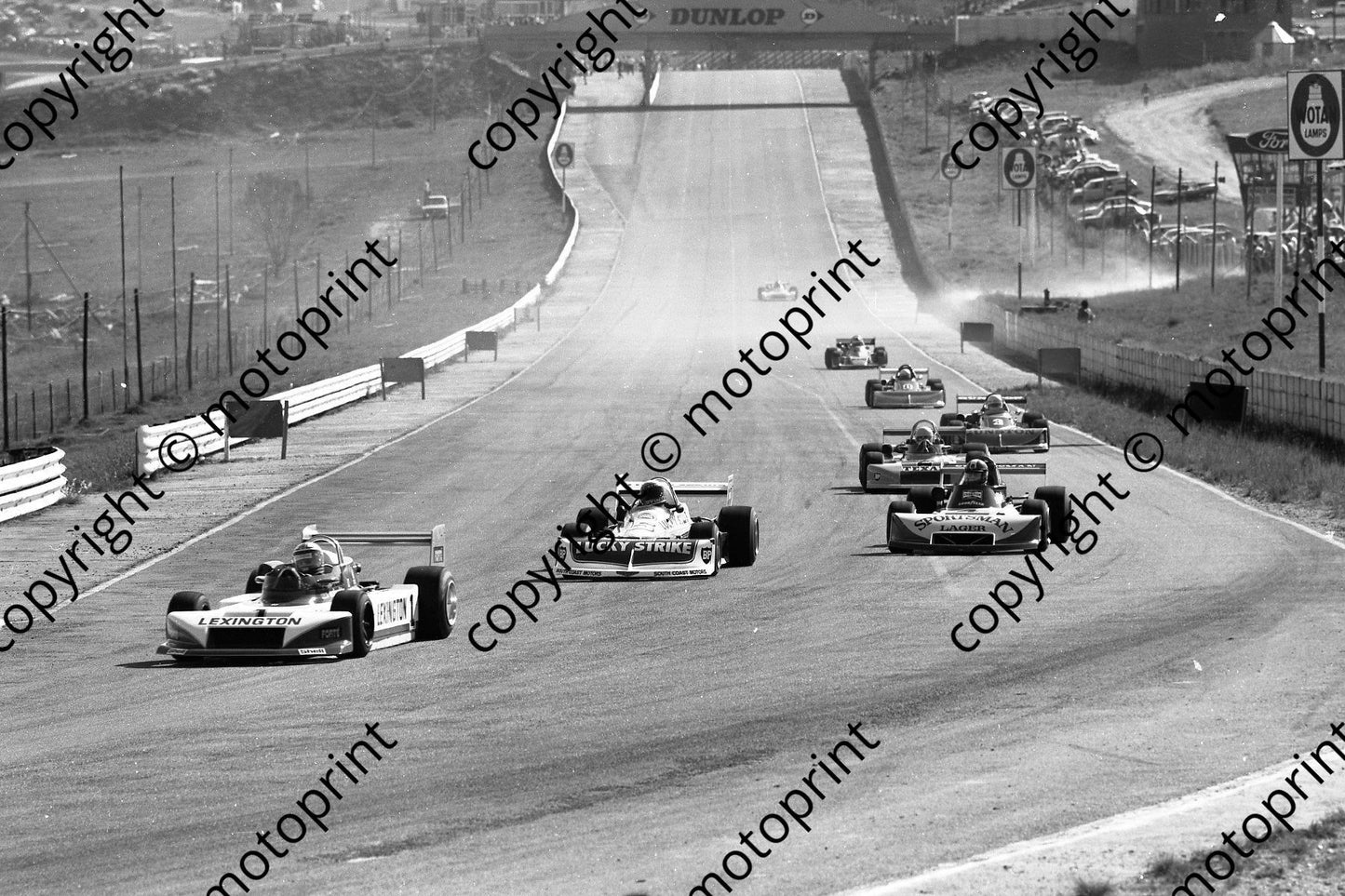 1979 FA Kya 1 Scheckter March 79B, Martin Chevron, Scott, Klomfass March  79B, T van Rooyen (courtesy Malcolm Sampson Motor Sport Photography)  307