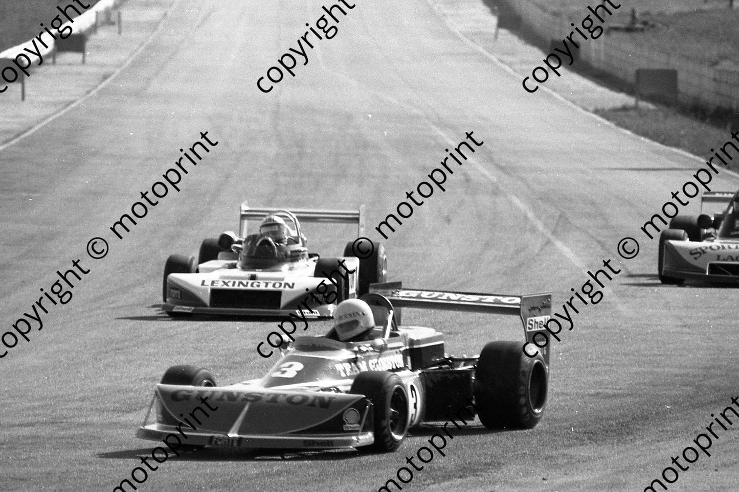 1979 FA Kya 3 T van Rooyen Gunston March NOTE low eng cover, I Scheckter Lexington March 79Binside line (courtesy Malcolm Sampson Motor Sport Photography)