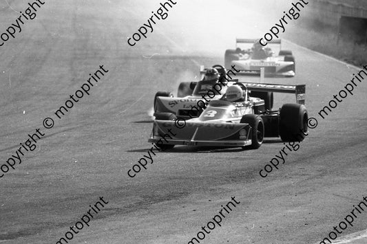 1979 FA Kya 3 T van Rooyen March NOTE low eng cover, B Scott lock up, I Scheckter smoking  (courtesy Malcolm Sampson Motor Sport Photography)