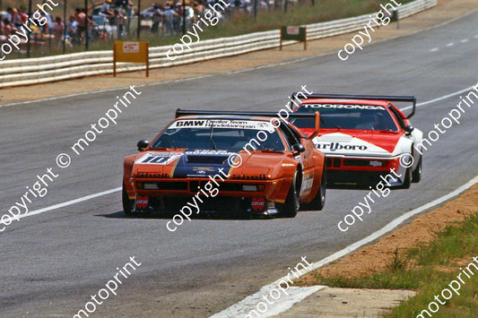 1979 Wynns 10 BMW M1 Marc Surer, Trevor van Rooyen 11 H-G Burger M Hottinger BMW M1s (courtesy Roger Swan)