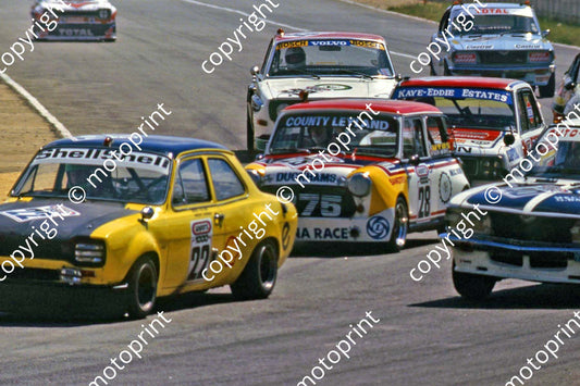 1979 Wynns 22  Escort GT Derick Collins Vincent Harman 28 Cooper S Giovannoni McKie Thompson_ 52 Volvo Hans Kruger Buck Nel (courtesy Roger Swan)