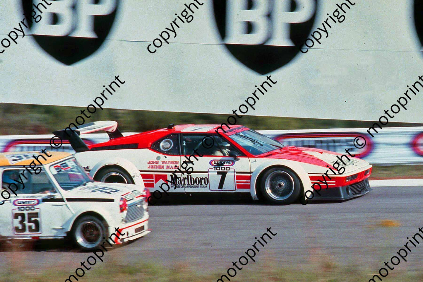 1979 Wynns 35 Mini Steve van Wyk Simon Grobbelaar 7 BMW M1 John Watson Jochen (courtesy Roger Swan) Mass