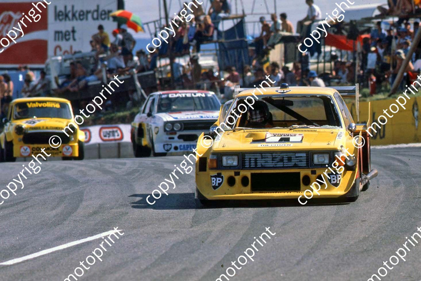 1979 Wynns 4 Mazda 323 Dave Charlton Derek  Bell (permission Malcolm Sampson Motor Sport Photography)  (1)
