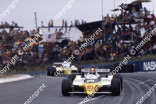 1980 SA GP 15 Jean-Pierre Jabouille RE23_ 16 Rene Arnoux RE21 (permission Malcolm Sampson Motorsport Photography) (1)