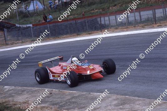 1980 SA GP 1 Jody Scheckter Ferrari 312T5-046 NOTE NO NOSE WING (permission Malcolm Sampson Motorsport Photography) 313