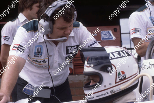 1980 SA GP 27  Patrick Head, Alan Jones Williams FW07 (permission Malcolm Sampson Motorsport Photography)