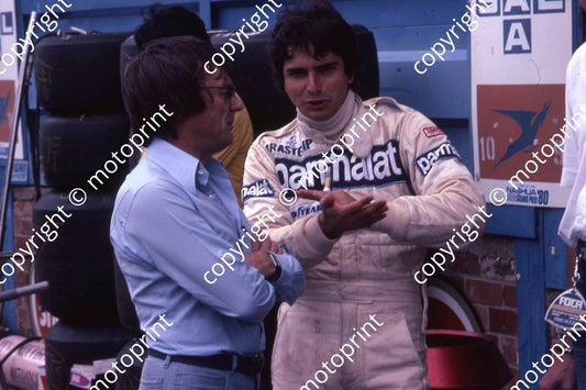 1980 SA GP 5 Bernie Ecclestone, Nelson Piquet (permission Malcolm Sampson Motorsport Photography) (360)