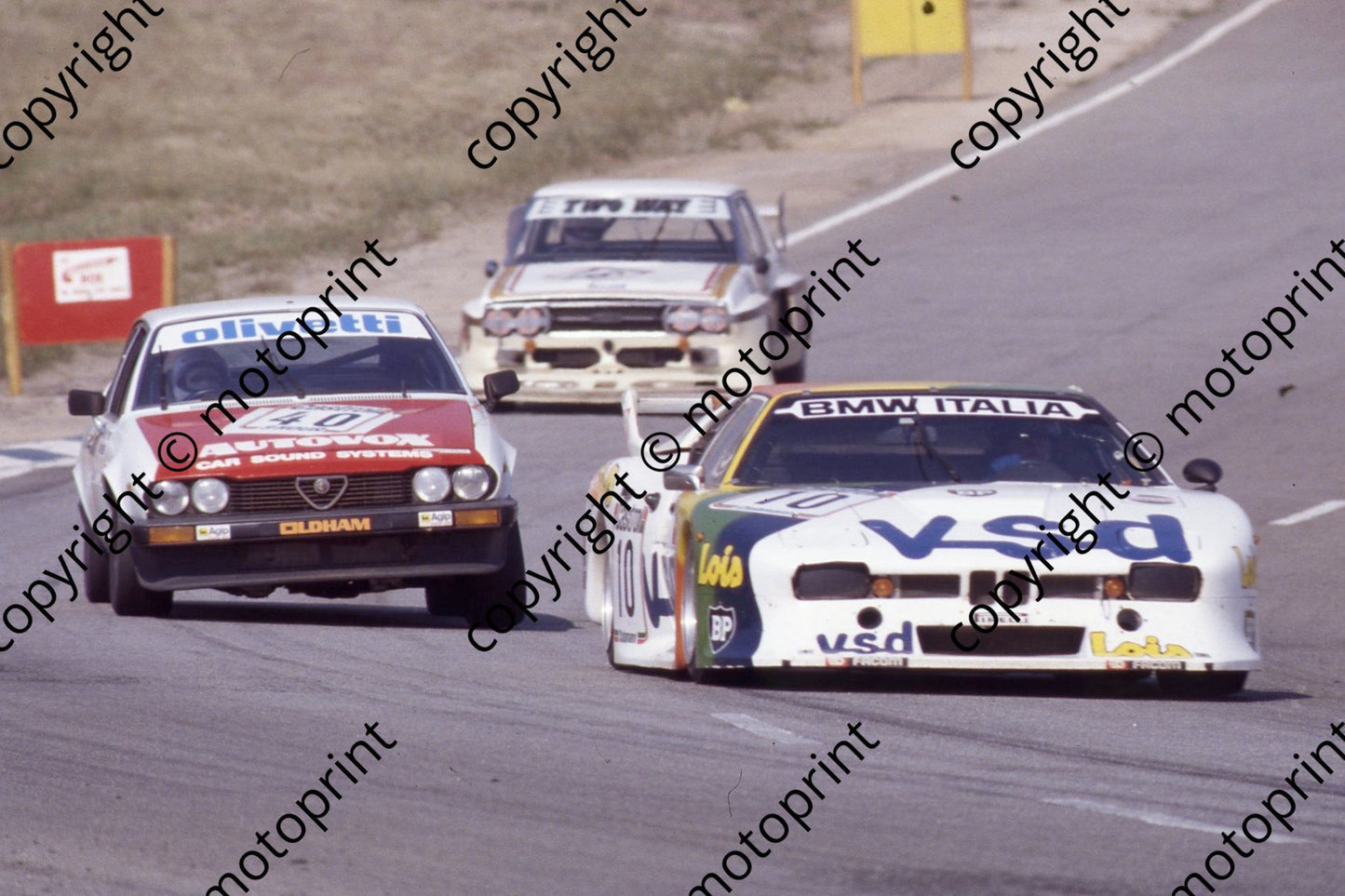 1981 9 hr 40 Dick Pickering, Maurizio Bianco Alfa GTV 10 Grano, Joosen, Vanoli BMW M1(courtesy Roger Swan) (122)