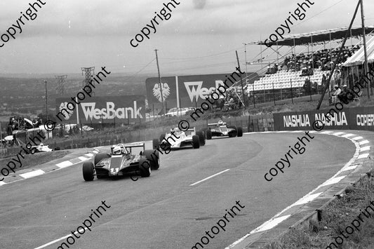 1981 SA GP 11 Elio de Angelis Lotus 81_ 7 John Watson McLaren M29C_ 12 Nigel Mansell Lotus 81 (permission Malcolm Sampson Motorsport photography)  372