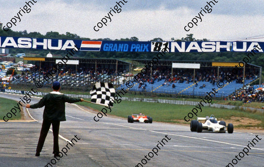 1981 SA GP 20 Keke Rosberg Fittipaldi F8, 7 John Watson Mclaren M29  (Courtesy Roger Swan)
