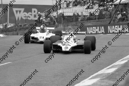 1981 SA GP 21 Chico Serra Fittipaldi F8C_ 2 Carlos Reutemann Williams FW07B (permission Malcolm Sampson Motorsport photography) 382