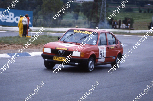 1981 SA GP support Gp 1 W54 Tony Boncompagni AlfaVeloce   (courtesy Roger Swan)