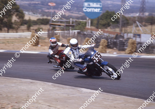1982 Kya 555 A van Heerden Kawasaki GPZ550 , Mario Rademeyer Yamaha (Colin Watling Photographic) (2)