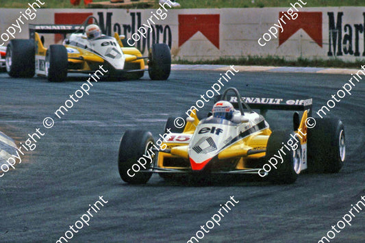 1982 SA GP 15 Alain Prost 16 Rene Arnoux Renault RE30Bs (thanks Roger Swan) (1)