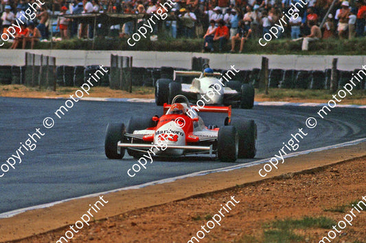 1982 SA GP 23 Bruno Giacomelli Alfa 179D 4 Borgudd Tyrrell 011 (thanks Roger Swan) (2)
