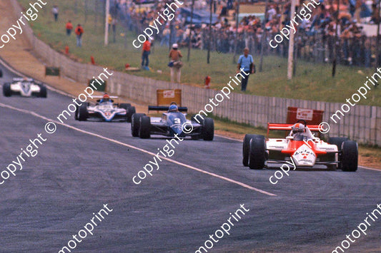 1982 SA GP 7 John Watson McLaren MP4B 3 Alboreto Tyrrell 25 Cheever Ligier (thanks Roger Swan)