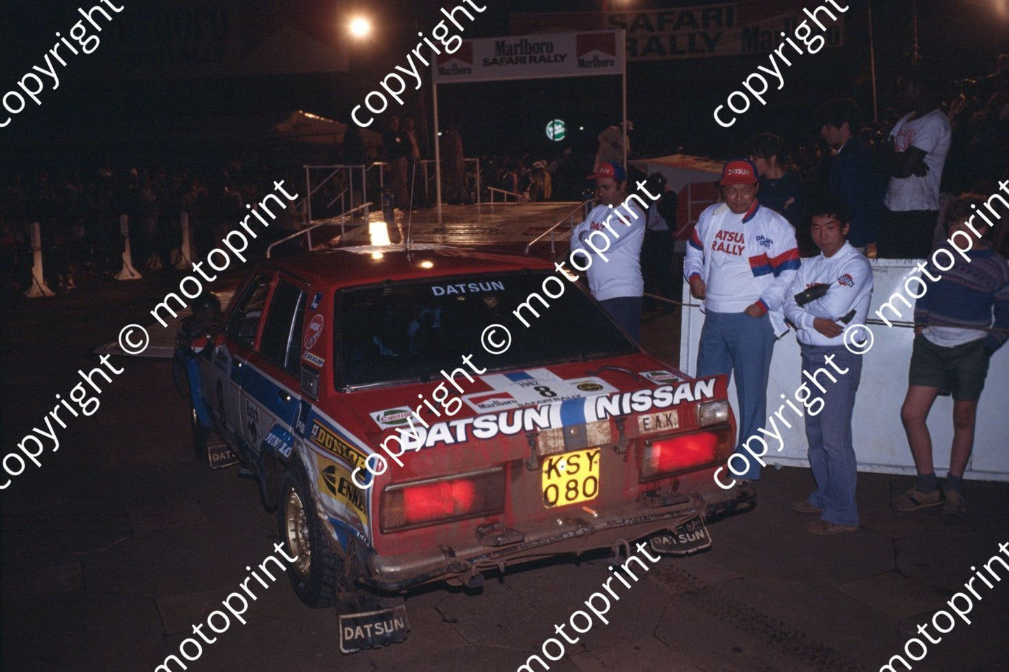 1982 Safari 8 Jayant Shah, Aslam Khan Nissan 160J (courtesy Roger Swan) (9)