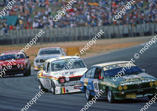 1982 9 hr 40 Alfa GTV6 Maurizio Bianco, Serge Damseaux 28 Escort Pat Duckham, Meredith Wills(Colin Watling Photographic) (106)