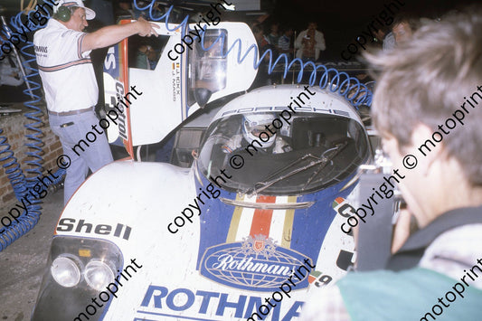 1982 9hr 3 Porsche 956 Ickx Mass (in car), night stop(12)