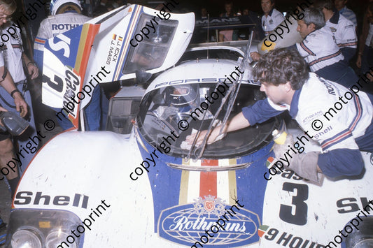 1982 9hr 3 Porsche 956 Ickx (in car), Mass night stop(10)