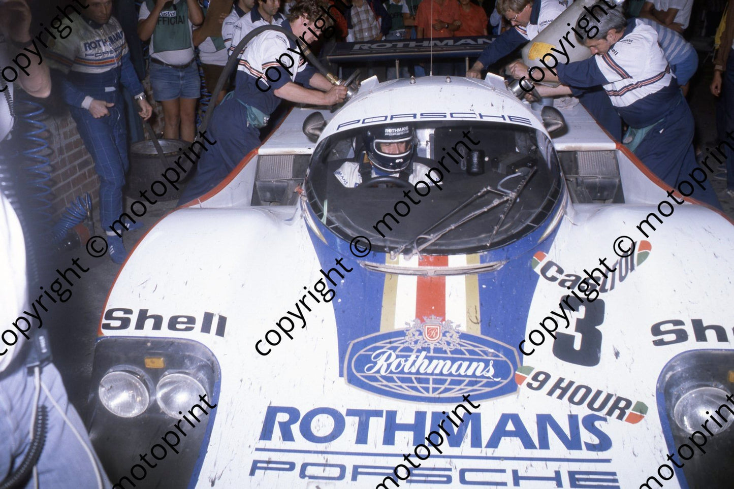 1982 9hr 3 Porsche 956 Ickx (in car) Mass night stop(11)