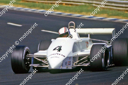 1982 SA GP 4 S Slim Borgudd Tyrrell 011 check driver note helmet (thanks Roger Swan)