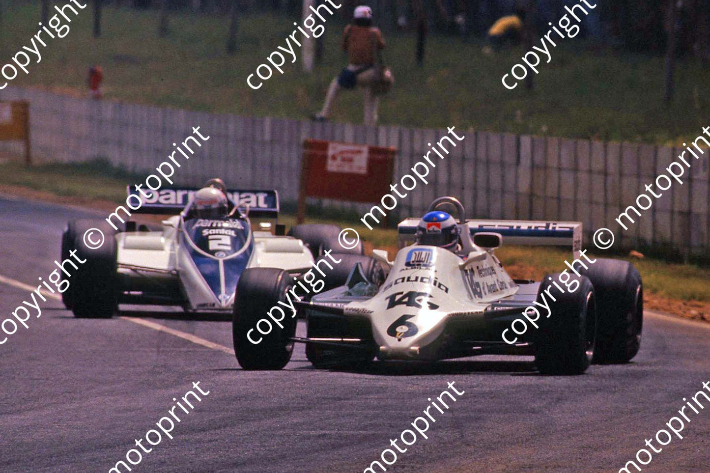 1982 SA GP 6 Keke Rosberg Williams FW07C 2 Riccardo Patrese Brabham BMW BT50 (thanks Roger Swan) (1)