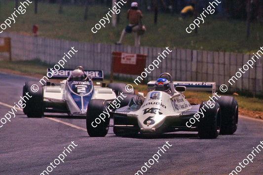 1982 SA GP 6 Keke Rosberg Williams FW07C 2 Riccardo Patrese Brabham BMW BT50 (thanks Roger Swan) (1)