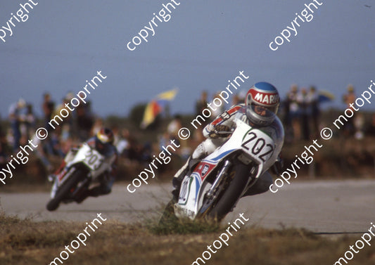 1983 Aldo 202 Mario Rademeyer 203 Jimmy Rodger Yamaha TZ250s (Colin Watling Photographic) (8)
