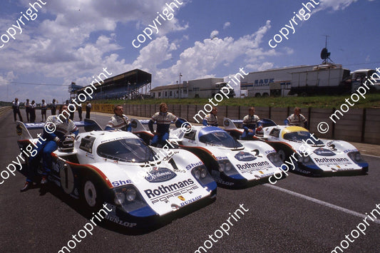 1983 Castrol 1000 1 2 3 Rothmans Porsche team (courtesy Roger Swan) 319 (4)
